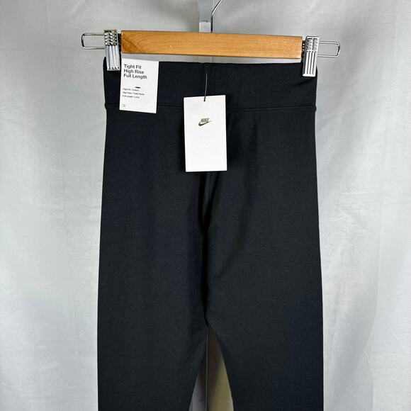 Nike Tight Fit High Rise Full Length Black Leggings NEW Ladies Size XS - Picture 2 of 6